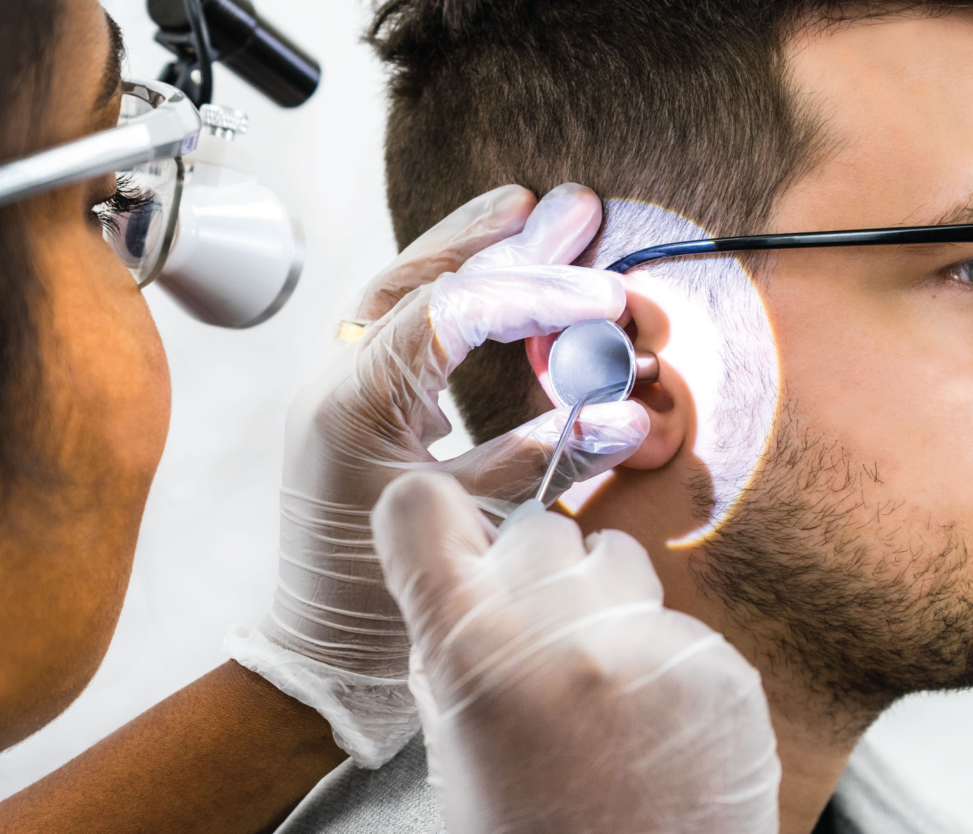 Microsuction ear wax removal procedure by a qualified audiologist